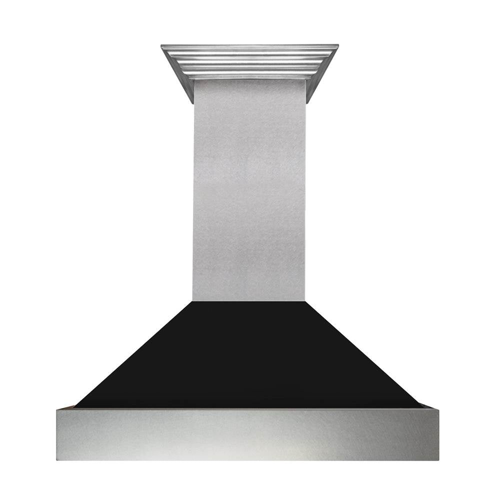 Z-Line - 36'' DuraSnow Stainless Steel Range Hood with Black Matte Shell
