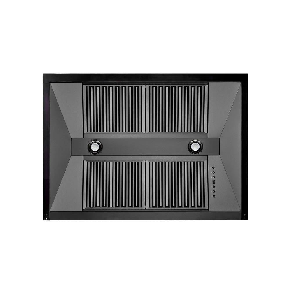 Z-Line - 48'' Black Stainless Steel Wall Mount Range Hood