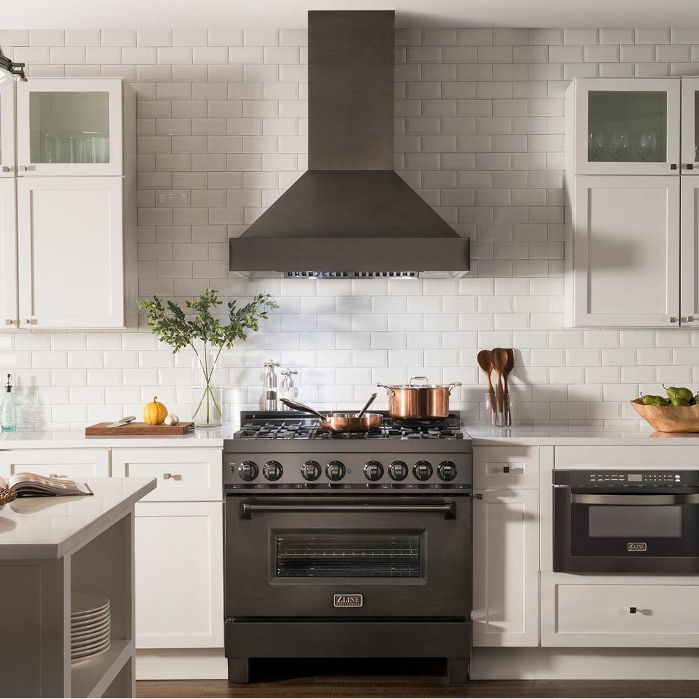 48'' Black Stainless Steel Wall Mount Range Hood