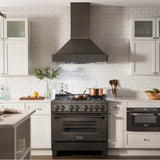 48'' Black Stainless Steel Wall Mount Range Hood