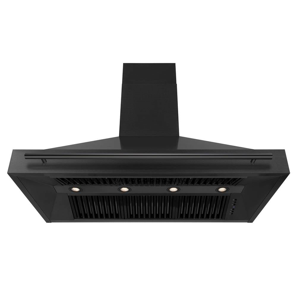 48'' Black Stainless Steel Range Hood with Black Stainless Steel Handle (BS655-48-BS)