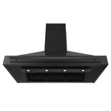 48'' Black Stainless Steel Range Hood with Black Stainless Steel Handle (BS655-48-BS)
