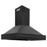 Z-Line - 48'' Black Stainless Steel Range Hood with Black Stainless Steel Handle (BS655-48-BS) - Black Stainless Steel