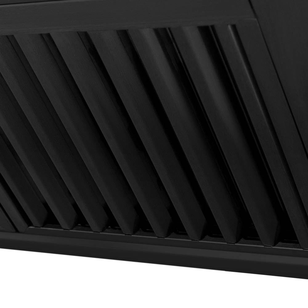 30'' Black Stainless Steel Range Hood with Champagne Bronze Handle (BS655-30-CB)