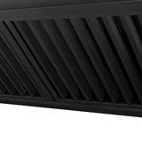 36'' Black Stainless Steel Range Hood with Champagne Bronze Handle (BS655-36-CB)