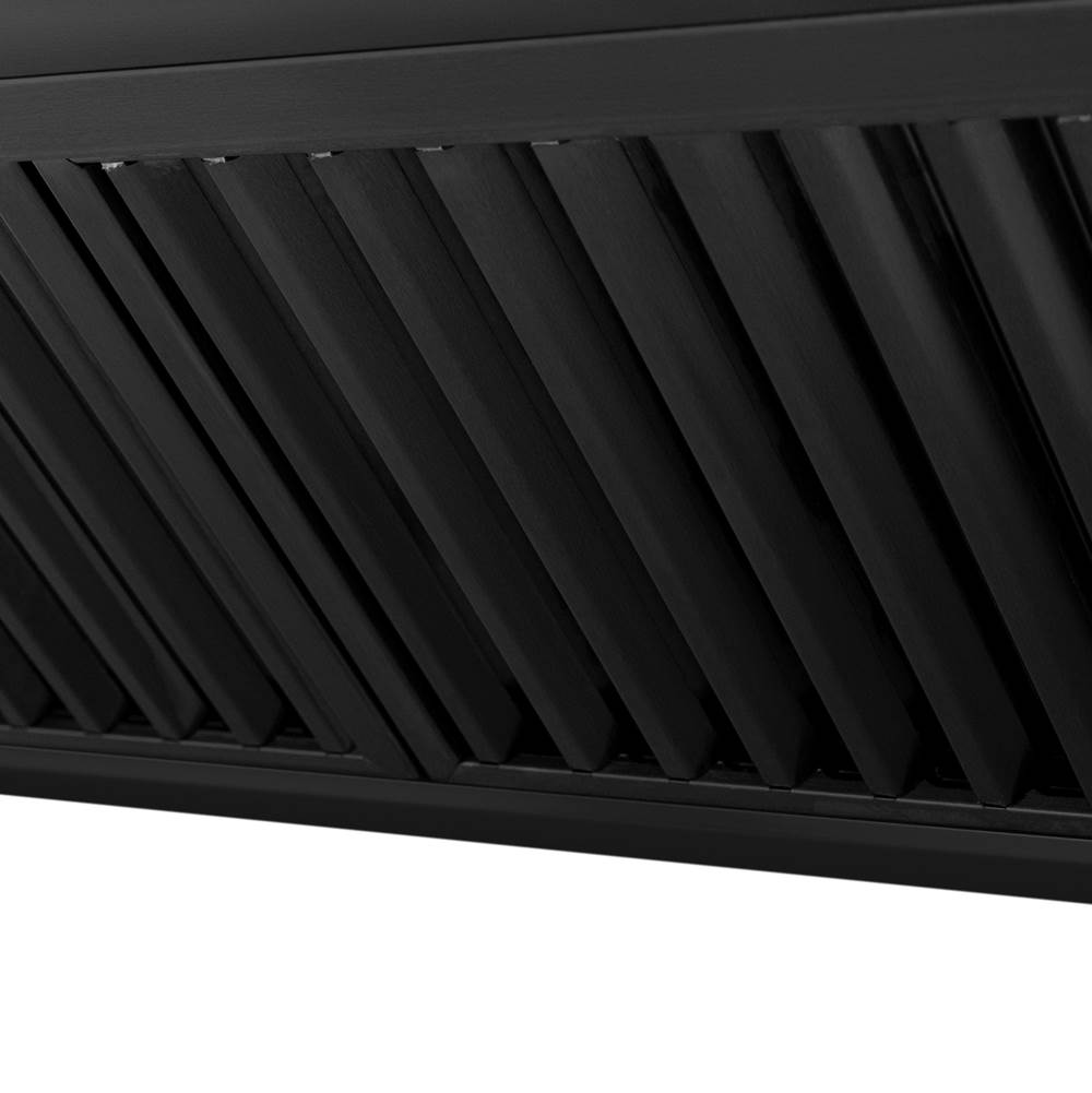 36'' Black Stainless Steel Range Hood with Gold Handle (BS655-36-G)