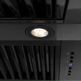 48'' Black Stainless Steel Range Hood with Champagne Bronze Handle (BS655-48-CB)