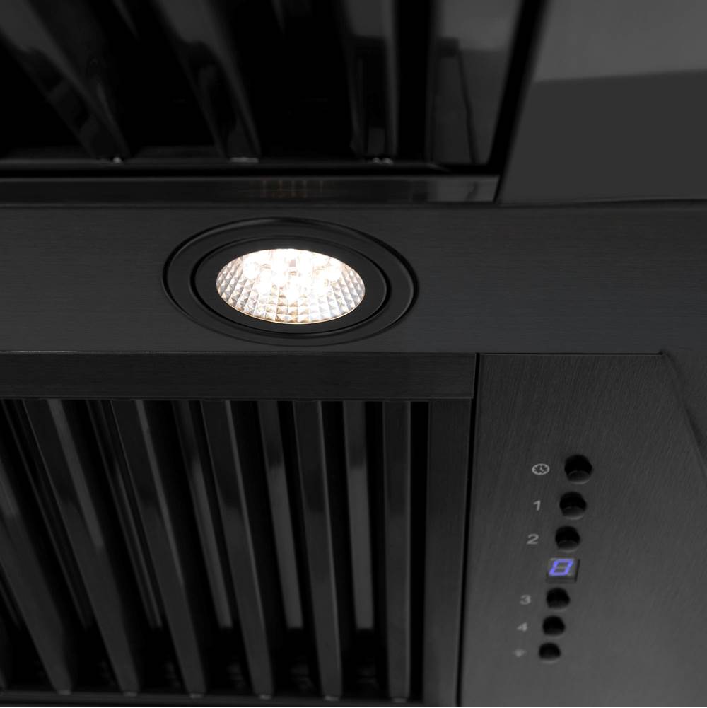 48'' Black Stainless Steel Range Hood with Gold Handle (BS655Z-48-G)