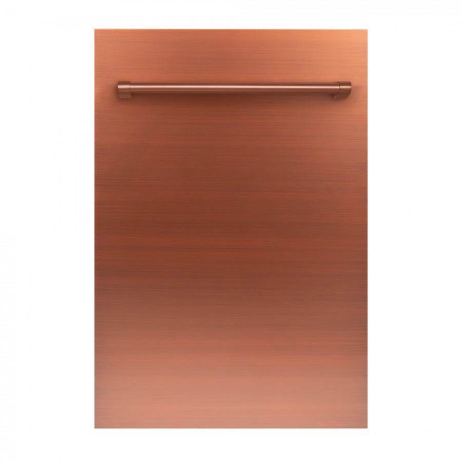 Z-Line - 18'' Top Control Dishwasher in Copper with Stainless Steel Tub and Traditional Style Handle - Copper