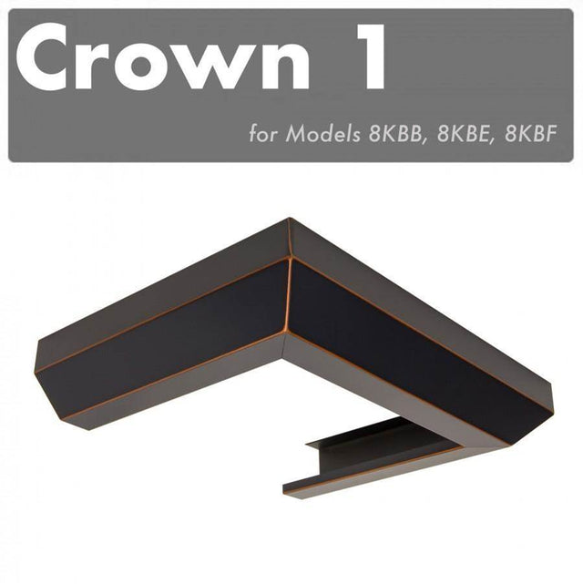 Z-Line - Crown Molding Profile 1 for Wall Mount Black Copper Range Hood