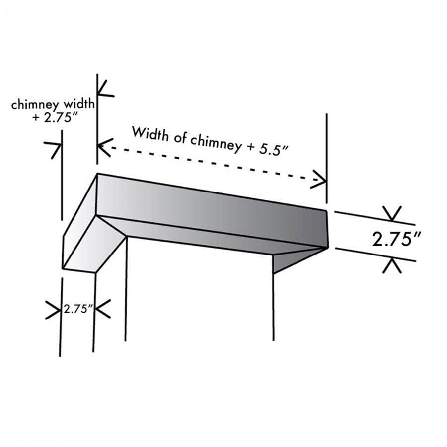 Crown Molding Profile 6 for Wall Mount Range Hood