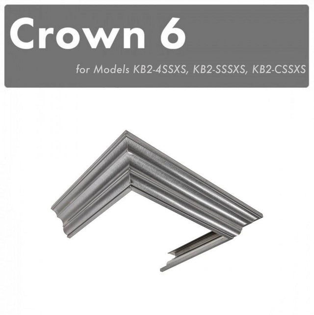 Z-Line - DuraSnow Stainless Steel Crown Molding Profile 6 for Wall Mount Range Hoods
