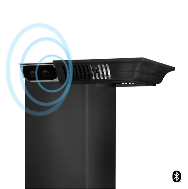Z-Line - Crown Molding in Black Stainless Steel with Built-in Bluetooth Speakers