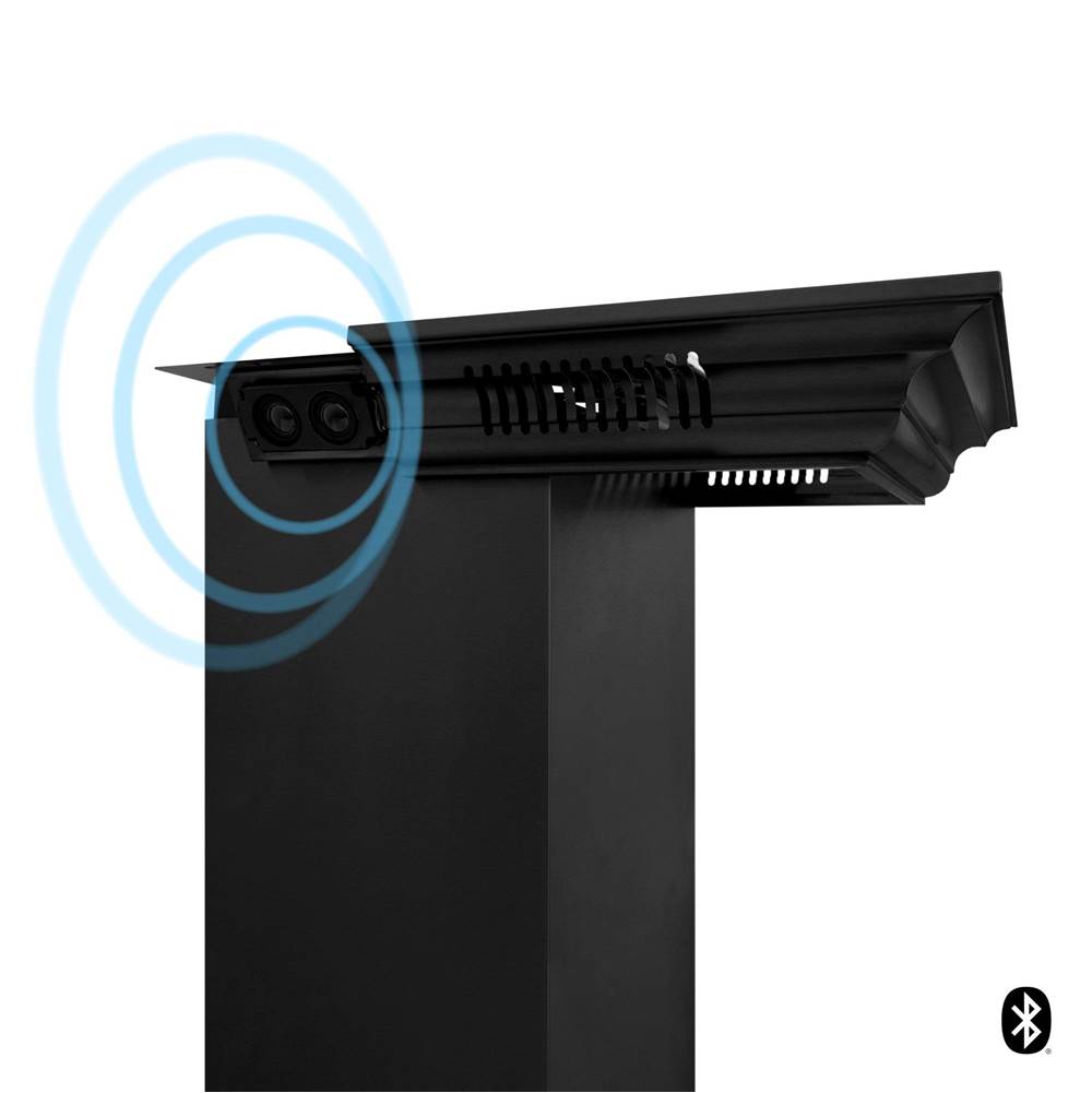 Z-Line - Crown Molding in Black Stainless Steel with Built-in Bluetooth Speakers