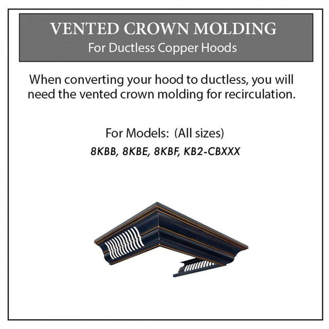 Z-Line - Crown Molding with Vents for Designer Copper Range Hood