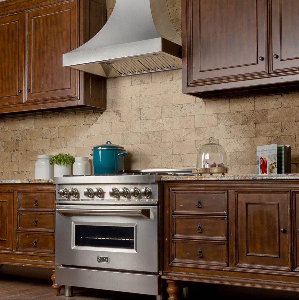 48'' Designer Series DuraSnow Stainless Steel Wall Range Hood