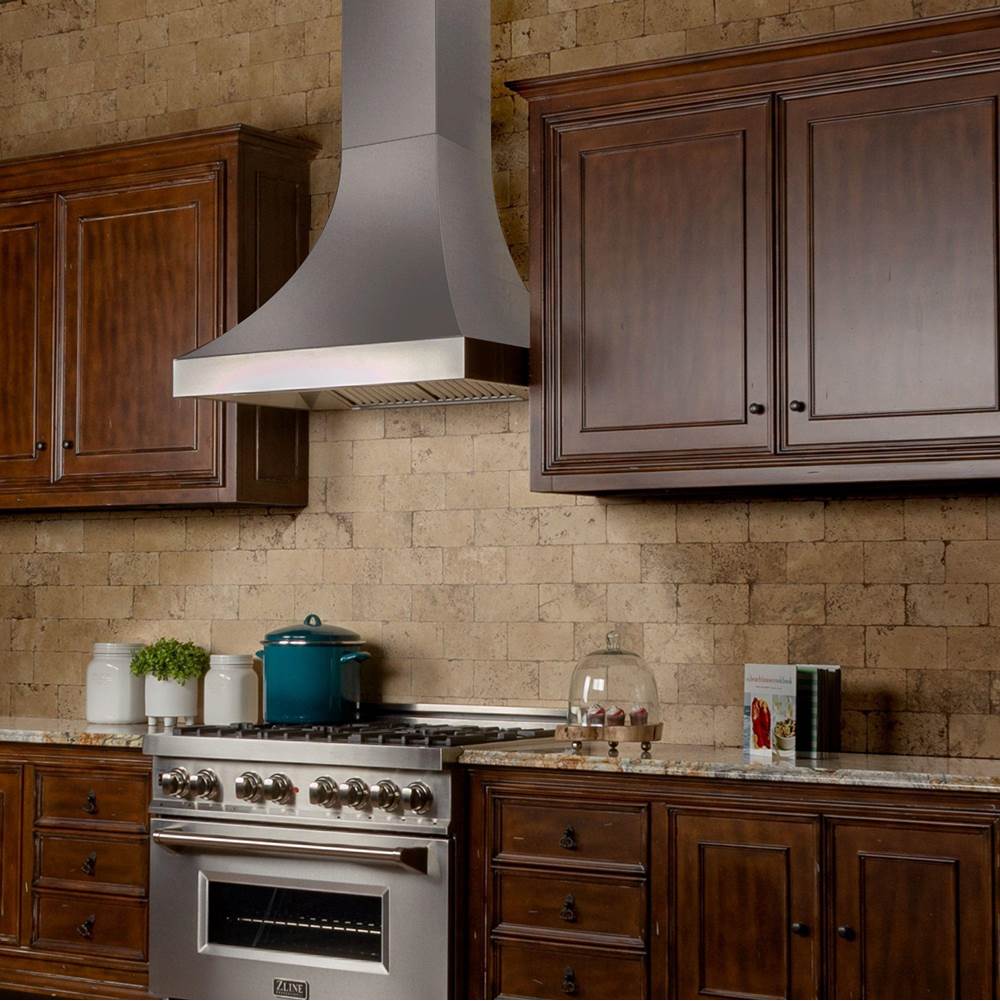 48'' Designer Series DuraSnow Stainless Steel Wall Range Hood