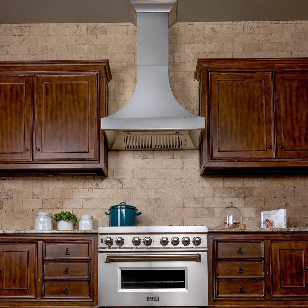 48'' Designer Series DuraSnow Stainless Steel Wall Range Hood