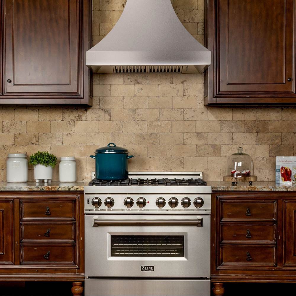 48'' Designer Series DuraSnow Stainless Steel Wall Range Hood
