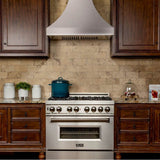 48'' Designer Series DuraSnow Stainless Steel Wall Range Hood