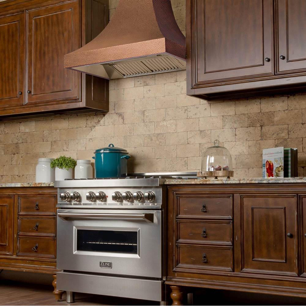 48'' Designer Series Hand-Hammered Copper Finish Wall Range Hood