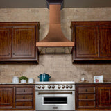 48'' Designer Series Hand-Hammered Copper Finish Wall Range Hood