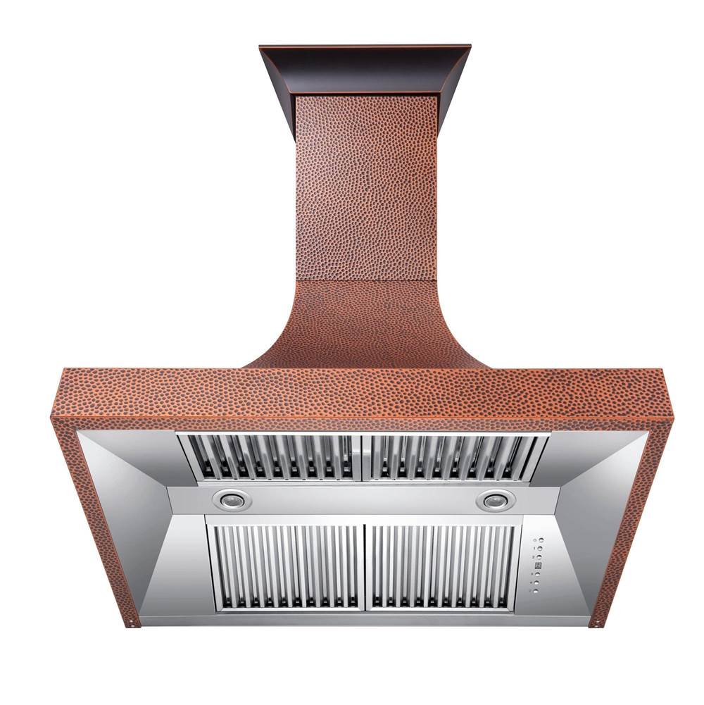 48'' Designer Series Hand-Hammered Copper Finish Wall Range Hood