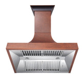 48'' Designer Series Hand-Hammered Copper Finish Wall Range Hood