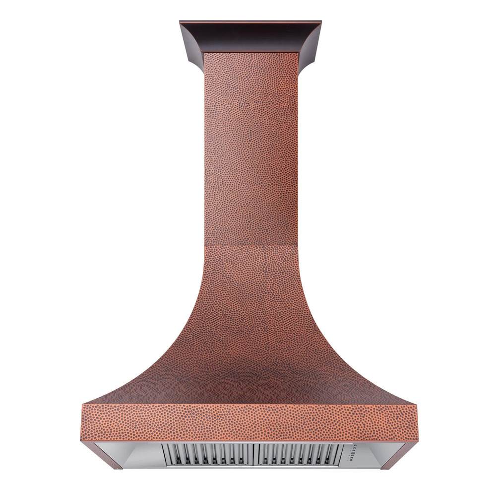 48'' Designer Series Hand-Hammered Copper Finish Wall Range Hood