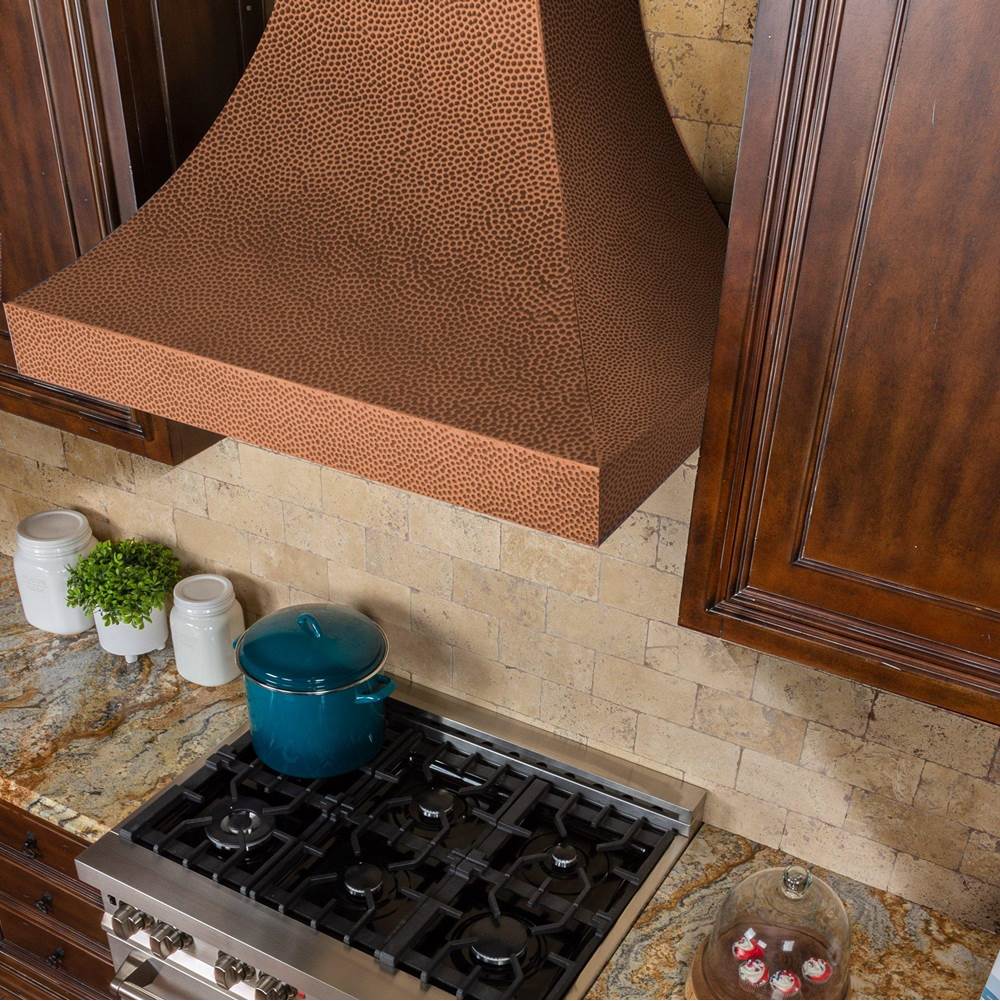 48'' Designer Series Hand-Hammered Copper Finish Wall Range Hood