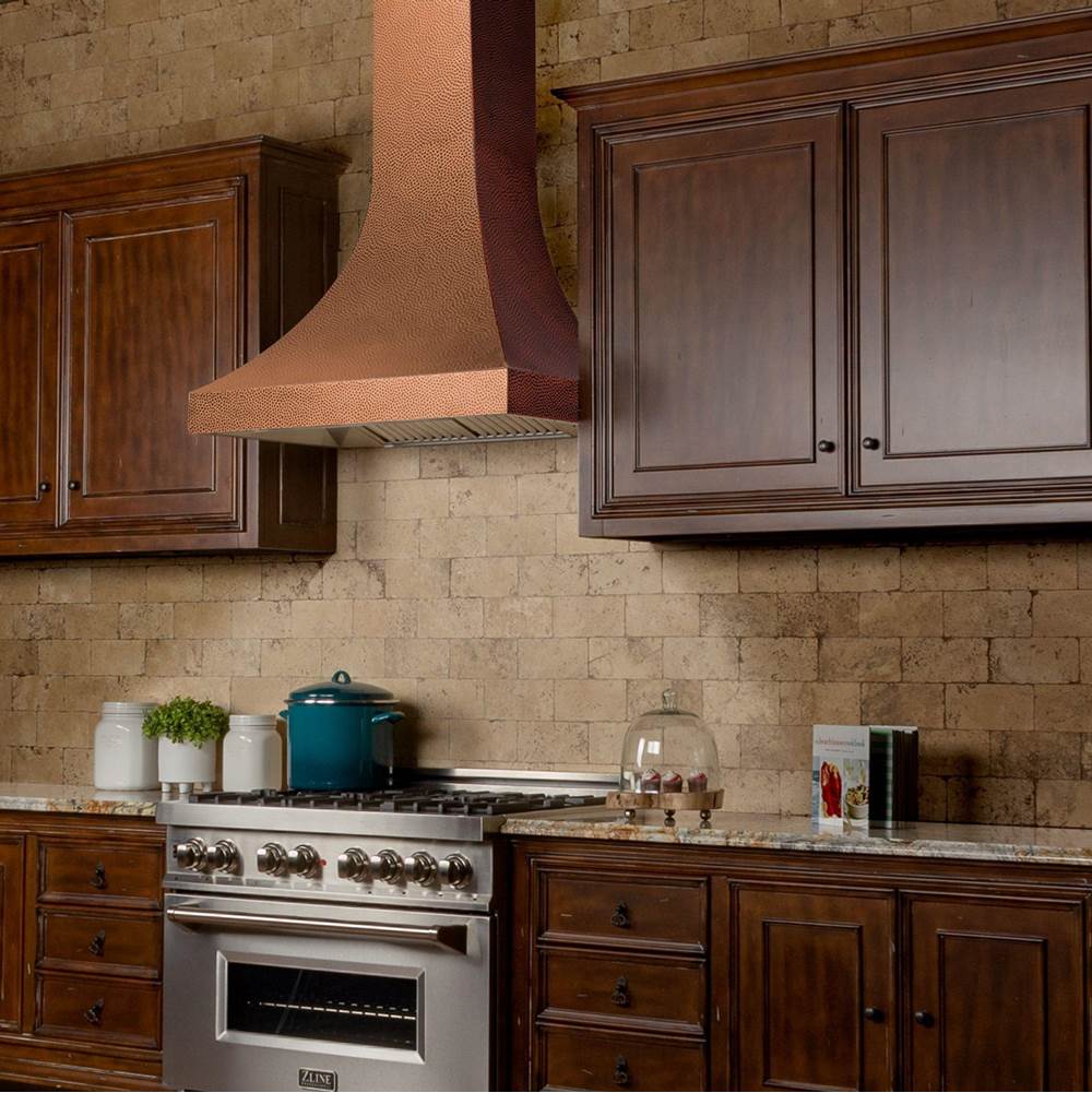 48'' Designer Series Hand-Hammered Copper Finish Wall Range Hood
