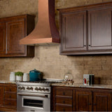 48'' Designer Series Hand-Hammered Copper Finish Wall Range Hood