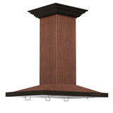 36'' Designer Series Hand Hammered Copper Island Mount Range Hood