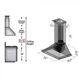 36'' Designer Series Hand-Hammered Wall Mount Range Hood