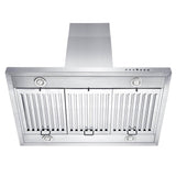 42'' Remote Blower Island Mount Range Hood in Stainless Steel