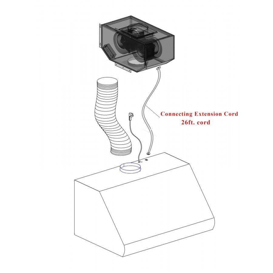 Z-Line - 36'' Remote Blower Island Mount Range Hood in Stainless Steel