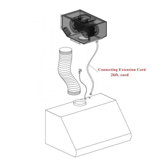 Z-Line - 36'' Remote Blower Island Mount Range Hood in Stainless Steel