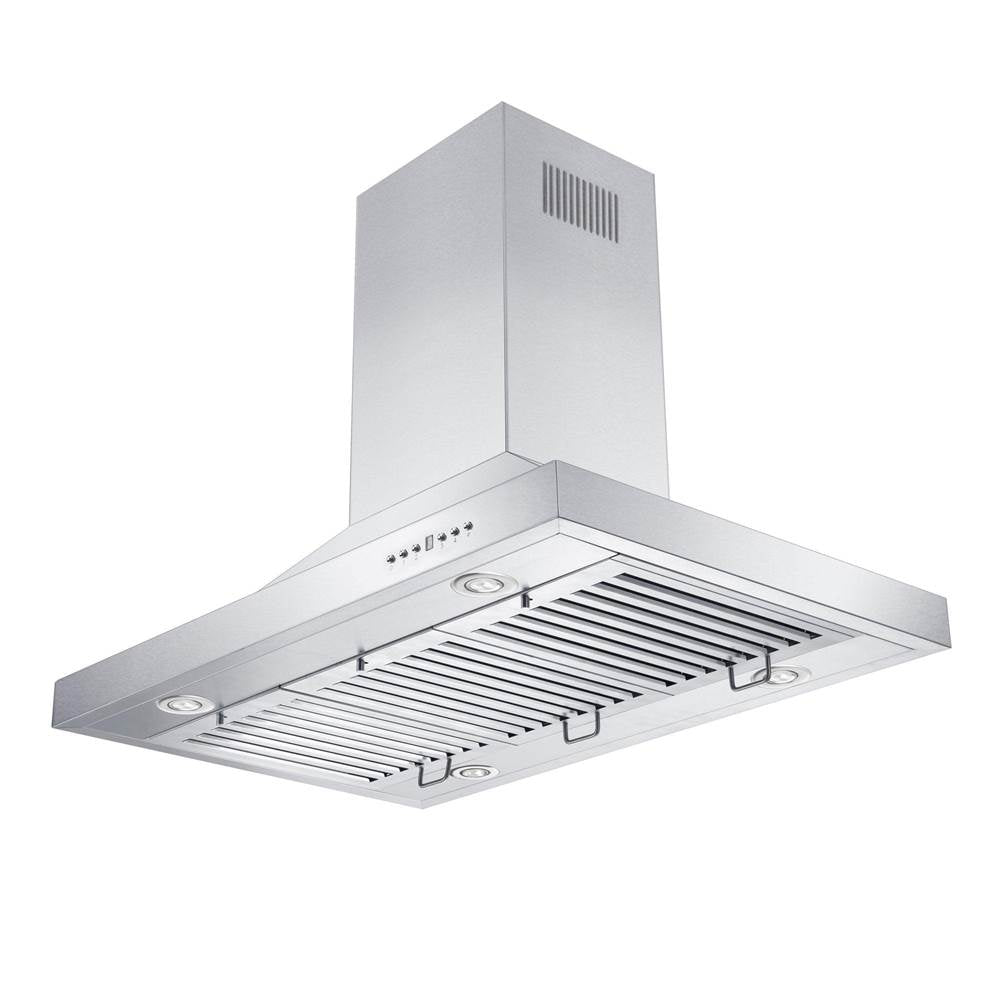 42'' Remote Blower Island Mount Range Hood in Stainless Steel