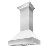 Z-Line - 48'' DuraSnow Stainless Steel Range Hood with White Matte Shell