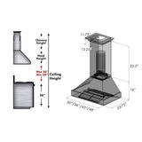 48'' DuraSnow Stainless Steel Range Hood with White Matte Shell