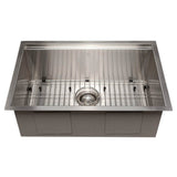 Garmisch 27'' Undermount Single Bowl Sink in Stainless Steel with Accessories
