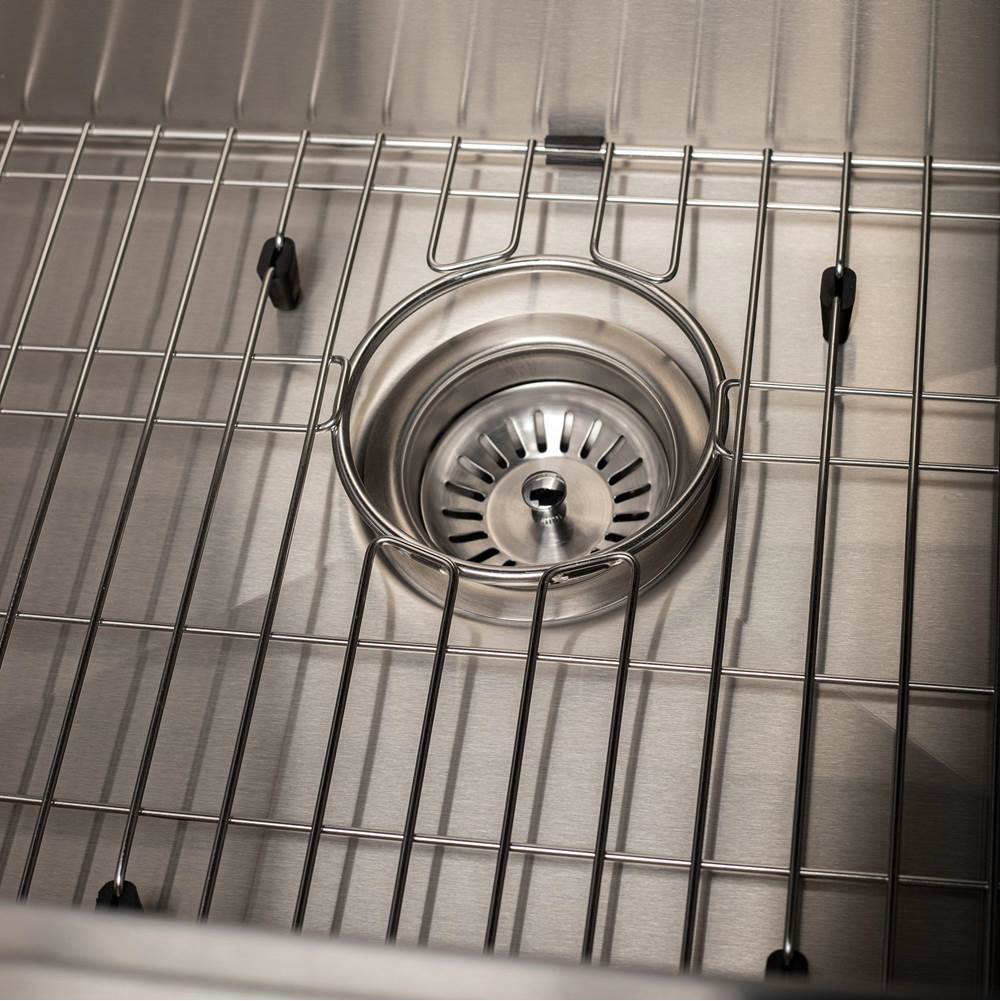 Z-Line - Garmisch 27'' Undermount Single Bowl Sink in DuraSnow Stainless Steel with Accessories - DuraSnow Stainless Steel