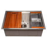Garmisch 27'' Undermount Single Bowl Sink in Stainless Steel with Accessories