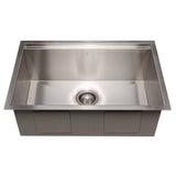 Garmisch 27'' Undermount Single Bowl Sink in Stainless Steel with Accessories