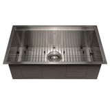 Garmisch 30'' Undermount Single Bowl Sink in Stainless Steel with Accessories