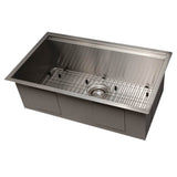 Garmisch 30'' Undermount Single Bowl Sink in Stainless Steel with Accessories