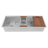 Z-Line - Garmisch 43'' Undermount Single Bowl Sink in DuraSnow Stainless Steel with Accessories ) - DuraSnow Stainless Steel