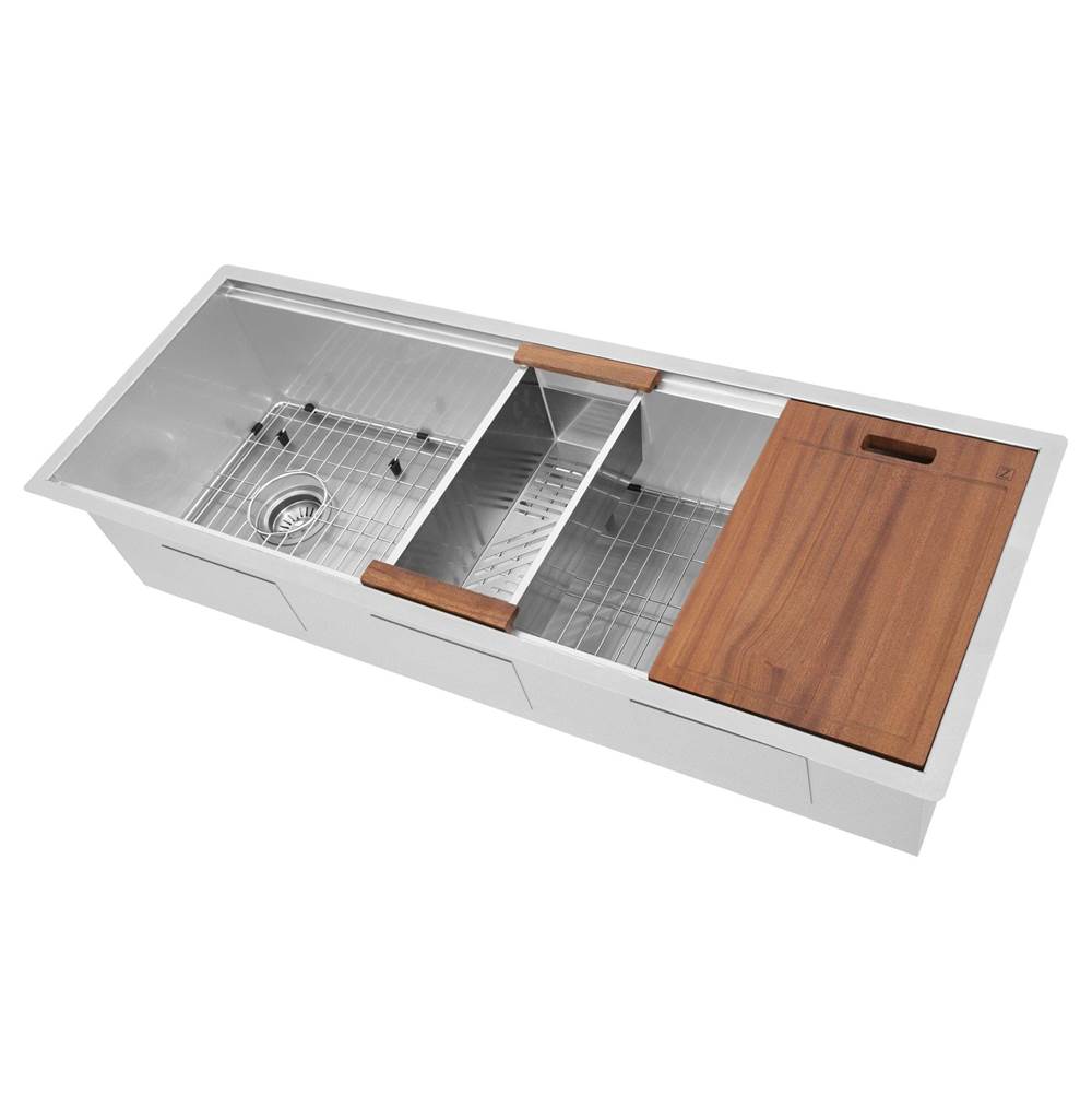 Z-Line - Garmisch 45'' Undermount Single Bowl Sink in Stainless Steel with Accessories - Stainless Steel