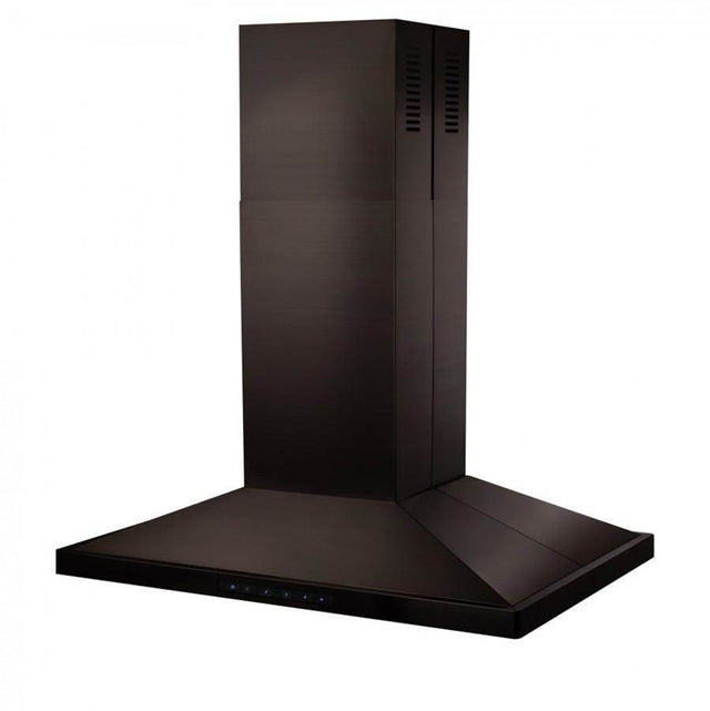Z-Line - 30'' Island Mount Range Hood in Black Stainless Steel
