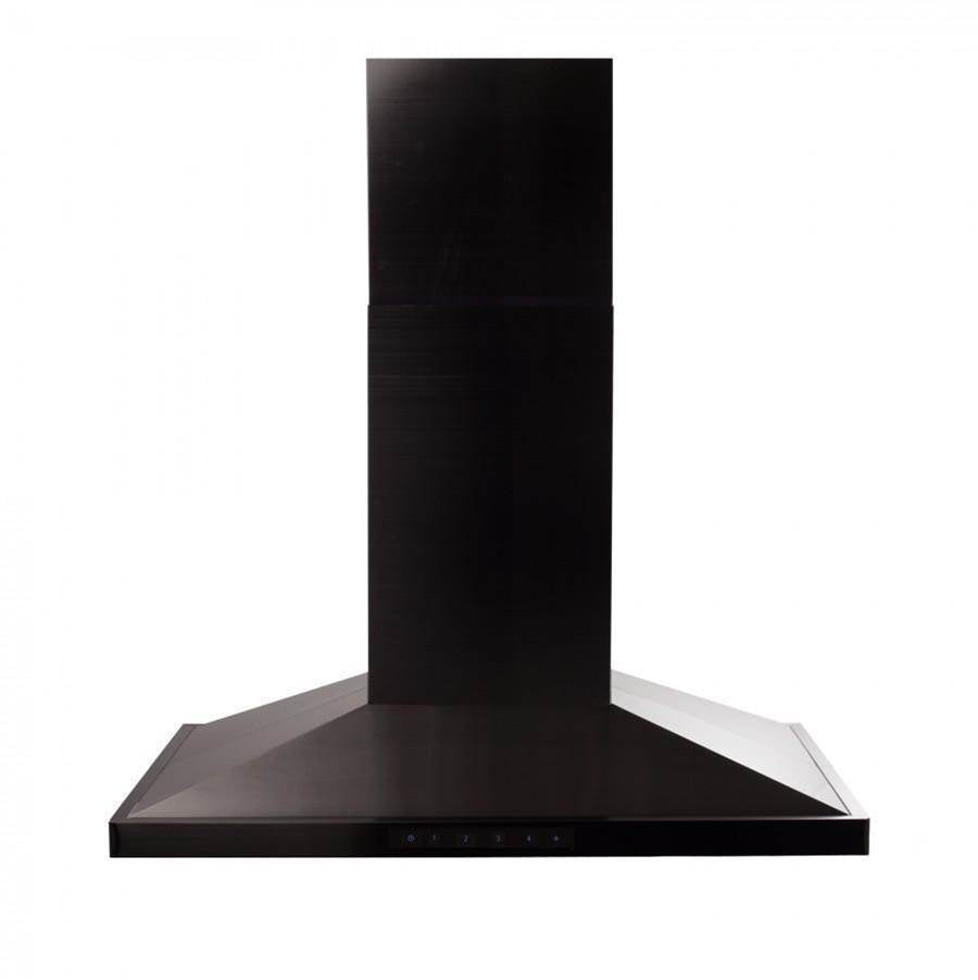 Z-Line - 36'' Island Mount Range Hood in Black Stainless Steel